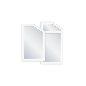 1-flügeliges 5-Eckfenster - PVC