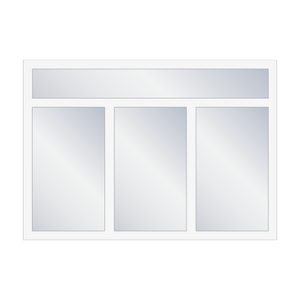 3-Flügel mit 1-Oberlicht Fenster - PVC