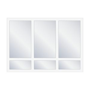 3-flügelig mit 3-teiligem Unterlichtfenster