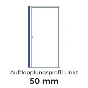 Aufdopplungsprofil Links 50 mm