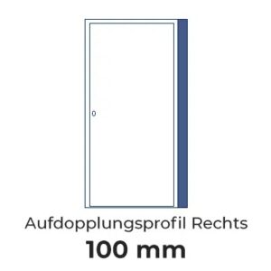 Aufdopplungsprofil Rechts 100 mm