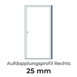 Aufdopplungsprofil Rechts 25 mm