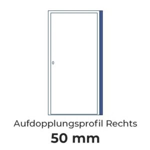 Aufdopplungsprofil Rechts 50 mm